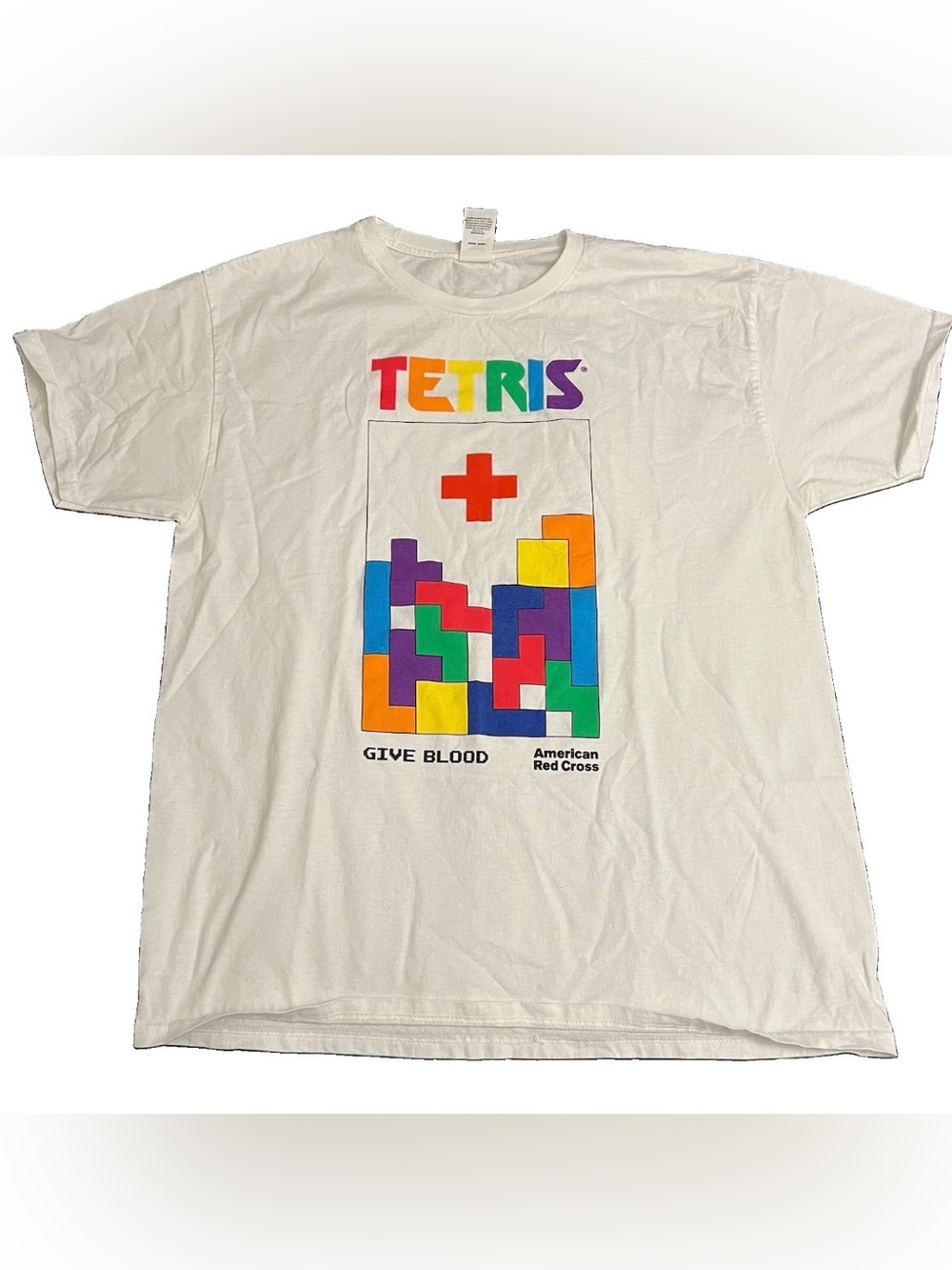 Tetris 40th Anniversary 2024 American Red Cross Donor Shirt Adult Size L New